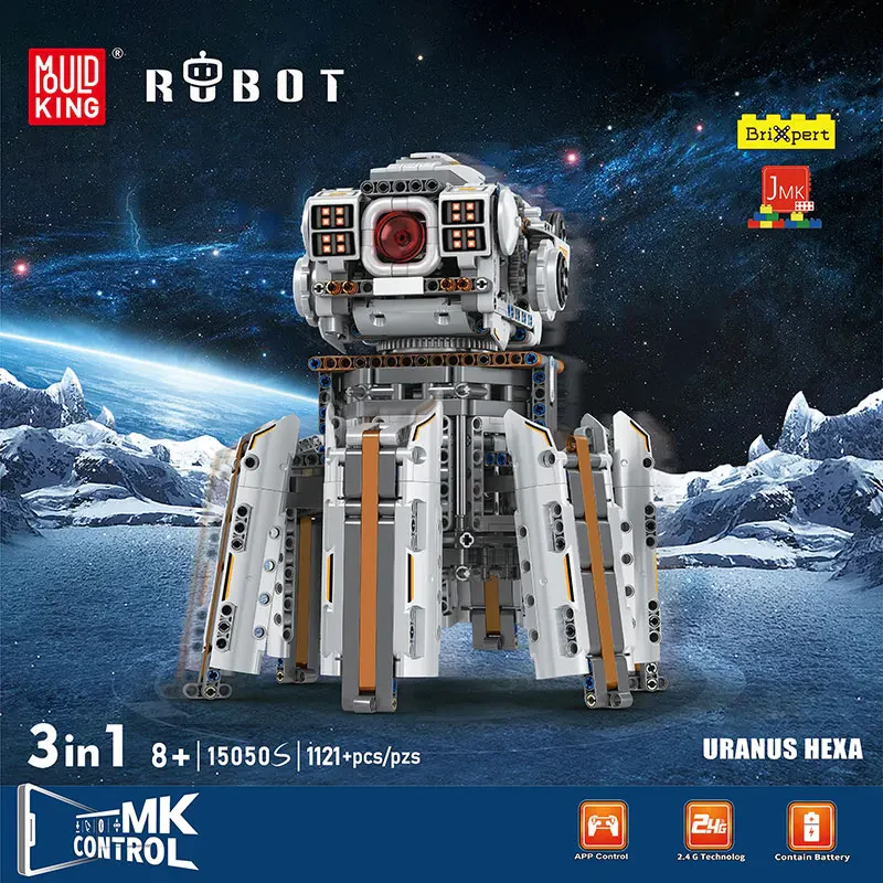Mould King 15050S Robot Yapım Seti 1121 Parça | Teknik DIY Model Blok Oyuncak