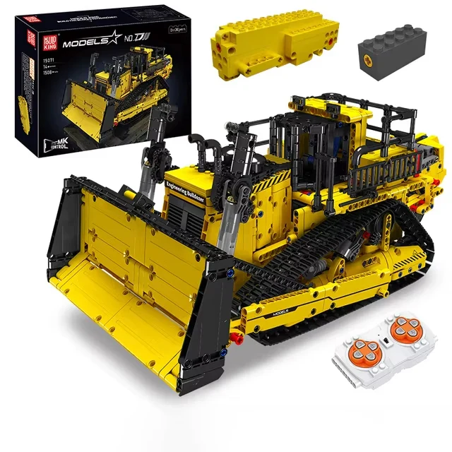 Mould King 15084 Uzaktan Kumandalı Elektrikli Buldozer Yapım Blokları