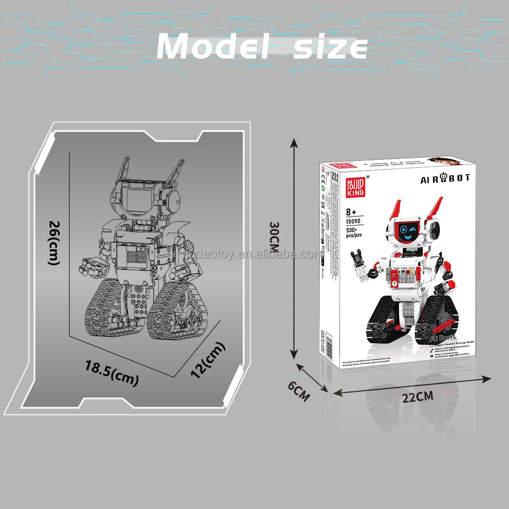 Mould King 15090 AI Akıllı Robot Yapım Seti – Doubao Yapay Zekâ Destekli Diyalog Özellikli Eğitici Blok Oyuncak