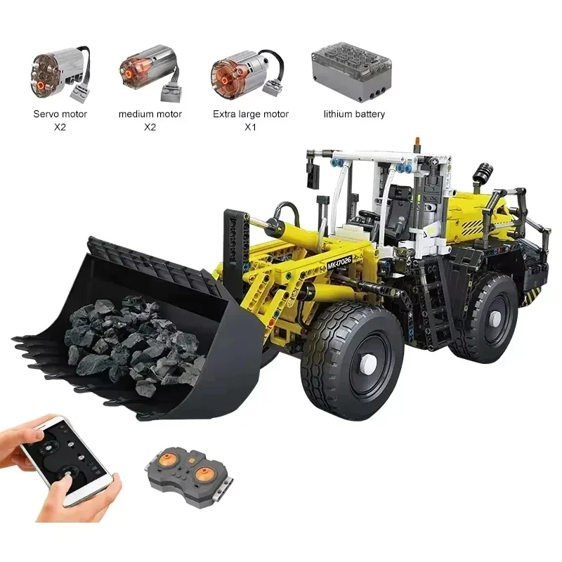 Mould King 17026 L550 Pnömatik Yükleyici Mühendislik Aracı Yapım Seti