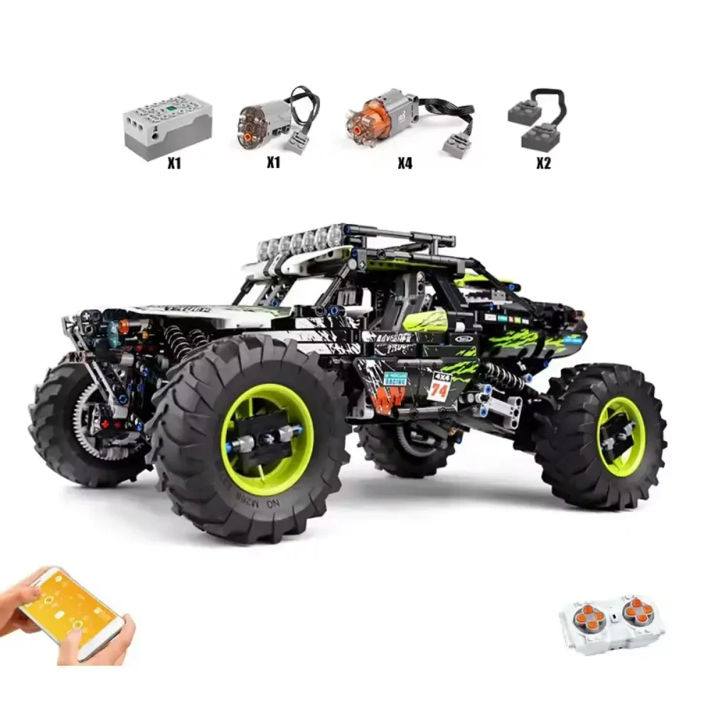 Mould King 18002 1890 Parça Uzaktan Kumandalı Lego Off-Road Araba