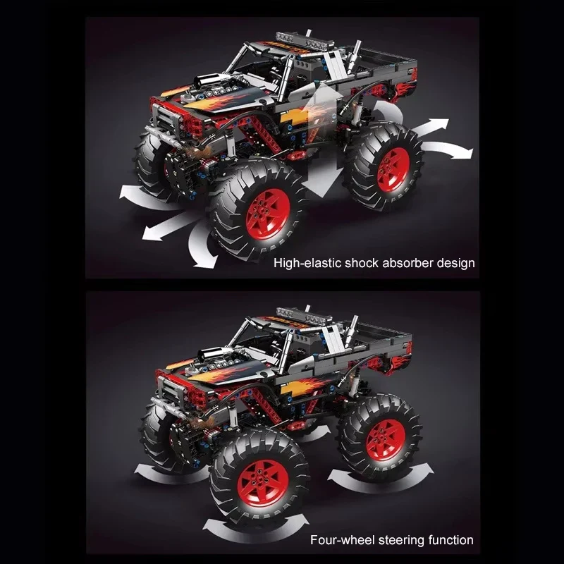 Mould King 18008 MOC Şehir Uzaktan Kumandalı RC Spor Araba Buggy Yapım Seti