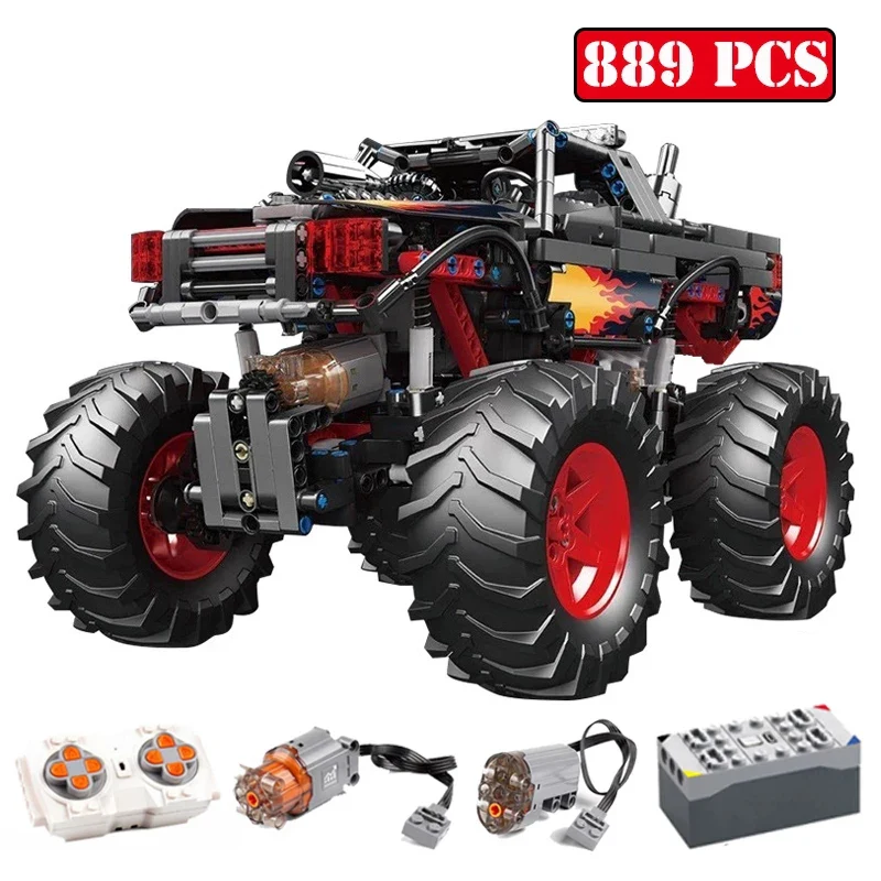 Mould King 18008 MOC Şehir Uzaktan Kumandalı RC Spor Araba Buggy Yapım Seti