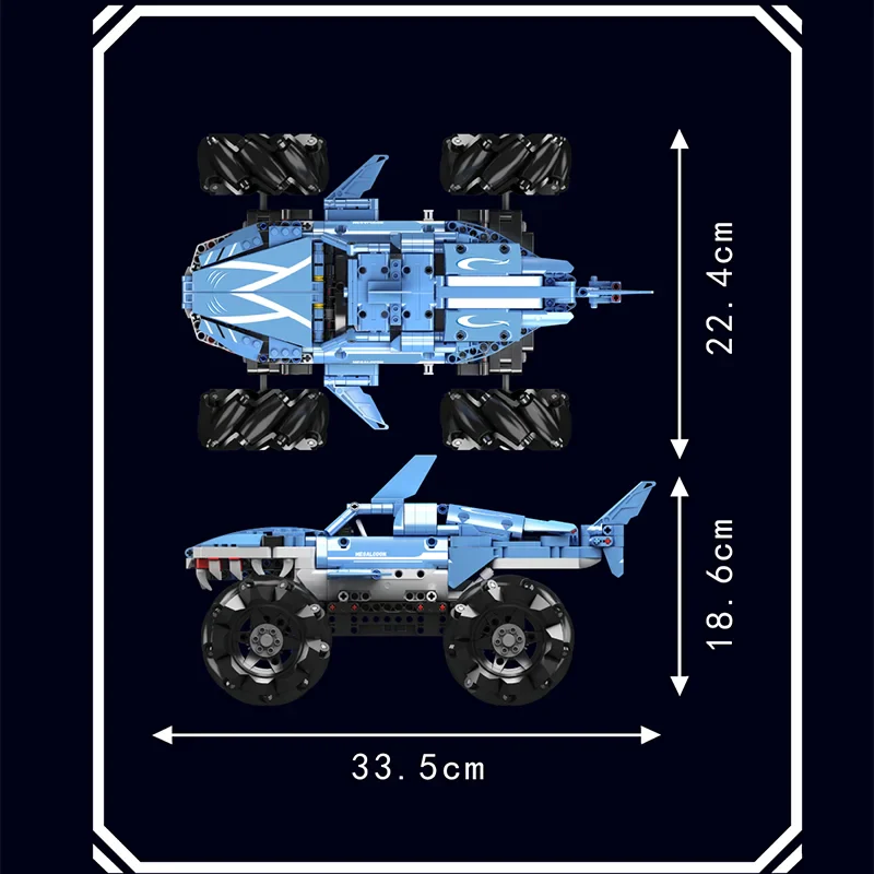 Mould King 18032 Megalodon RC Canavar Kamyon Yapım Seti 786 Parça