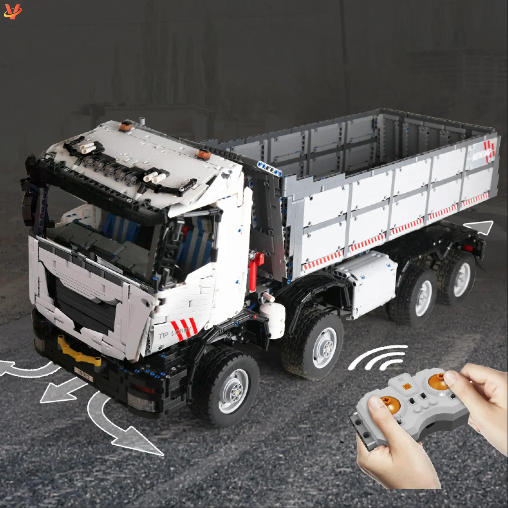 Mould King 19013 Pnömatik Damper 5768 Parça Uzaktan Kumandalı Mühendislik Serisi Model Yapım Seti