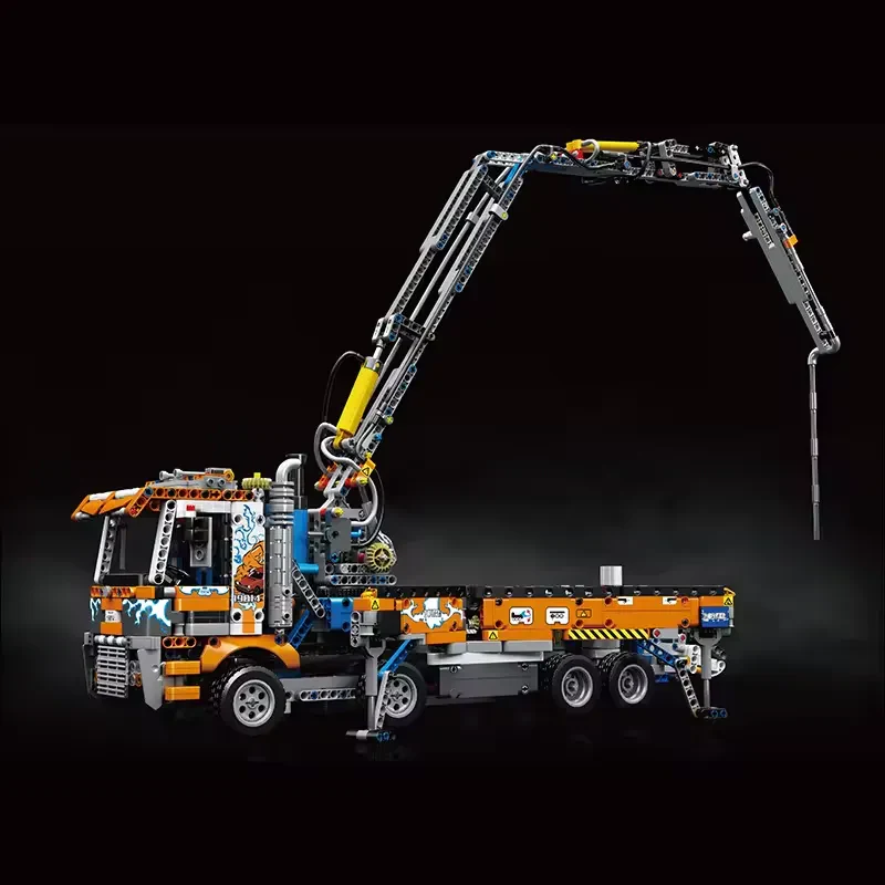 Mould King 19014S 2132 Parça Lego Pnömatik Beton Pompası