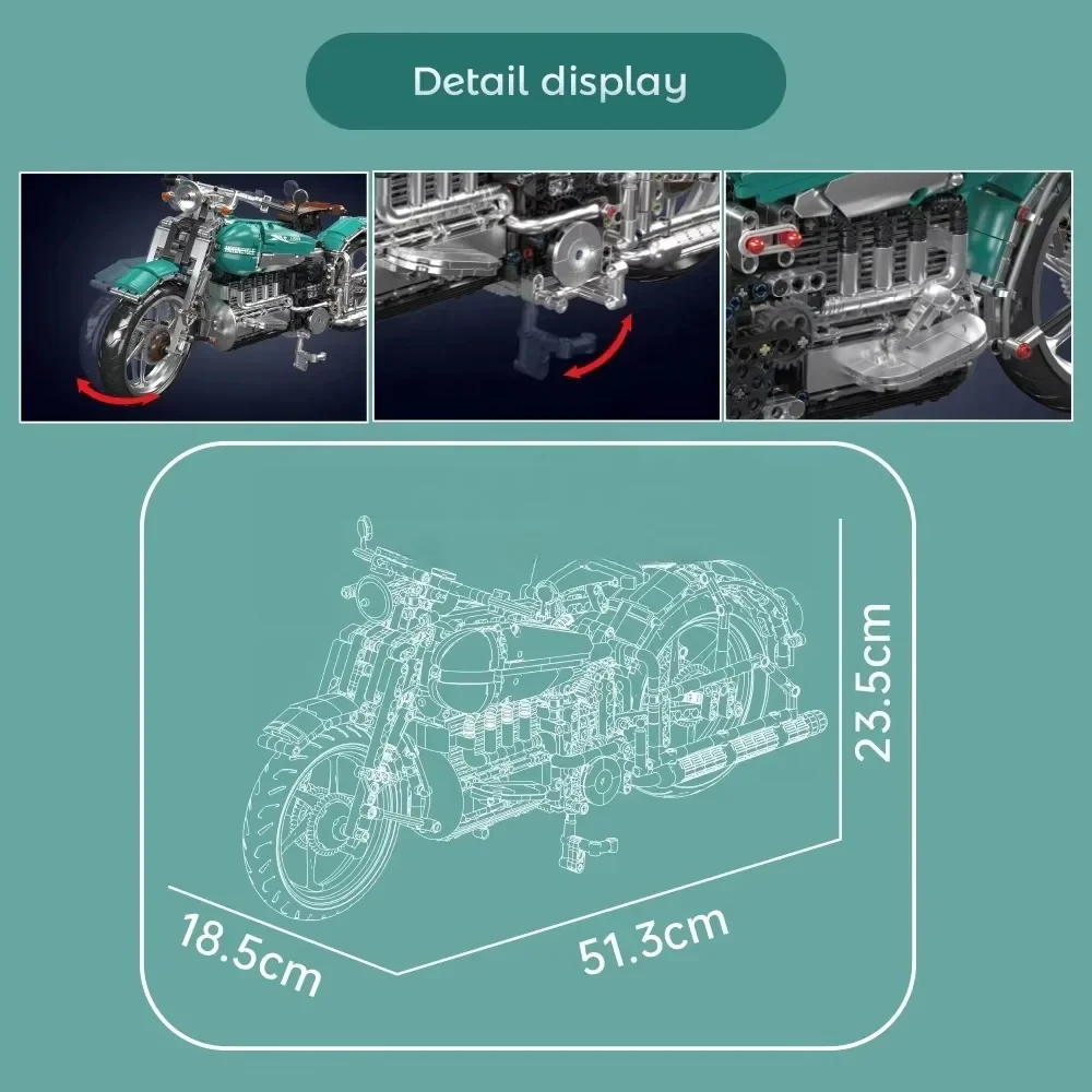Mould King 23004 Motosiklet Yapım Seti