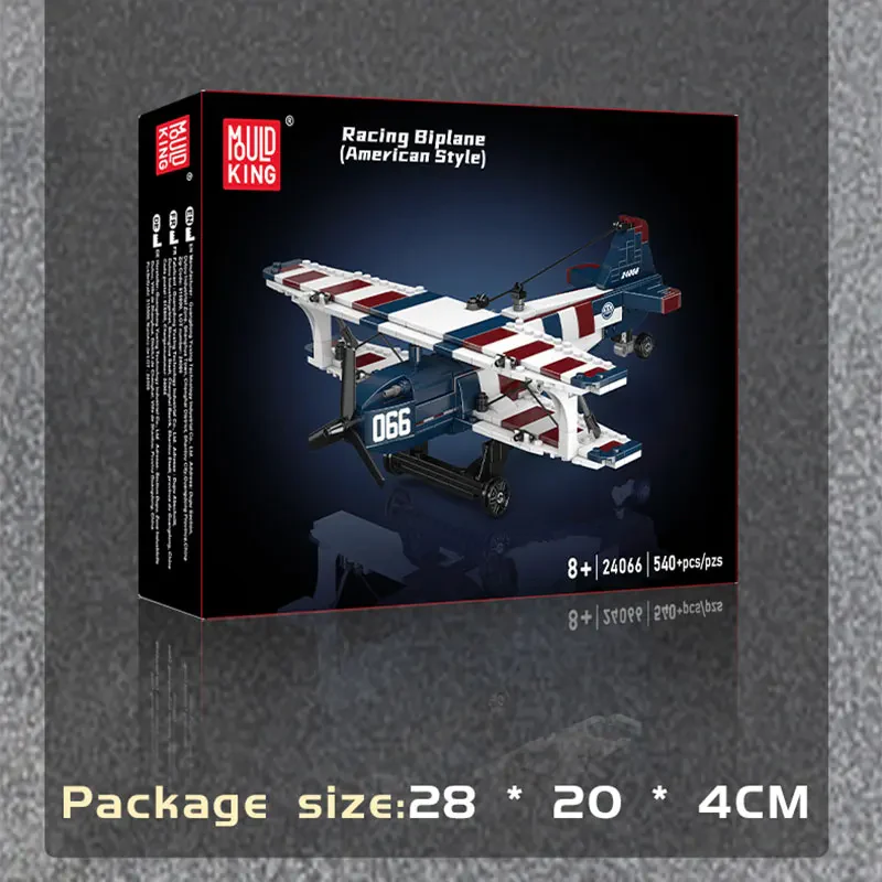 Mould King 24066 Yarış Biplane Uçak Yapım Seti
