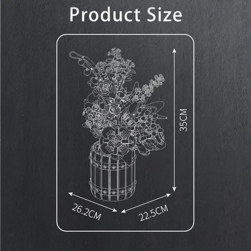 Mould King 24097 Botanik Çiçek Yapım Seti Mistik Çiçek Modeli