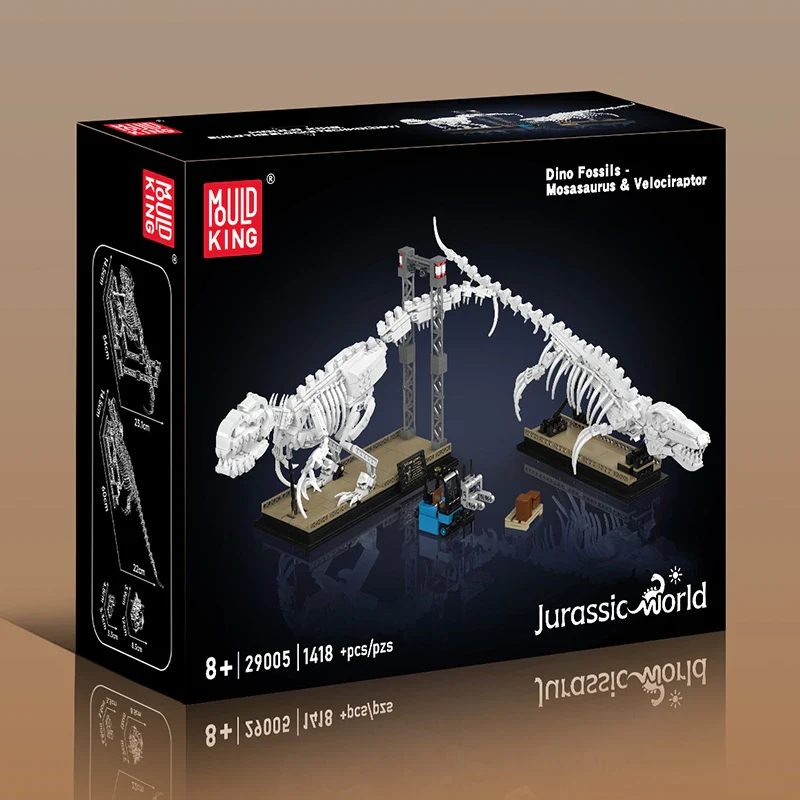 MOULD KING 29005 Saurus ve Velociraptor Fosil Dinozor Yapım Seti