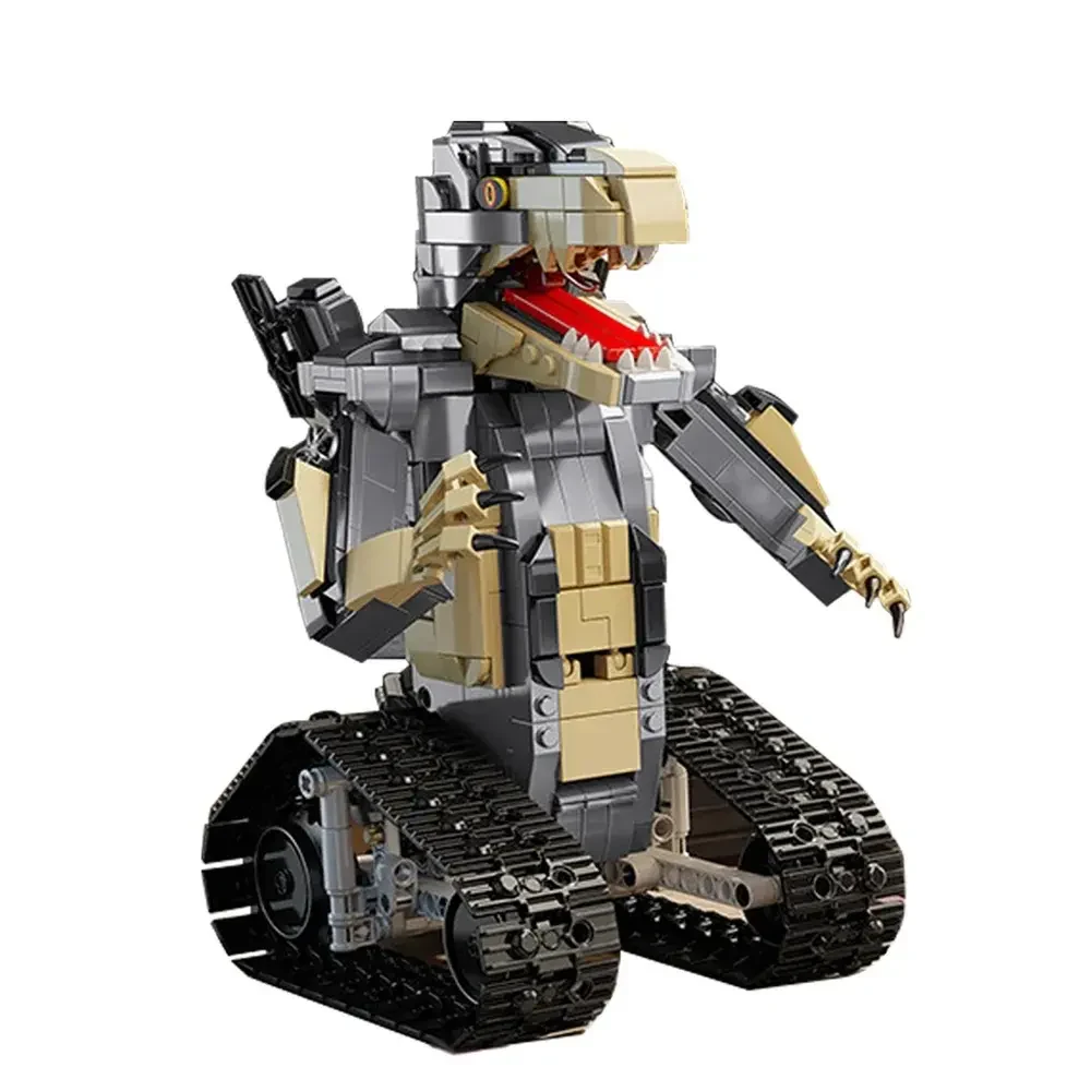 PANLOS Moc Brick Teknik Model – 2’si 1 Arada Triceratops Dinozor Seti (870 Parça) – Jura Dönemi Yapı Taşları – RC Dönüşü
