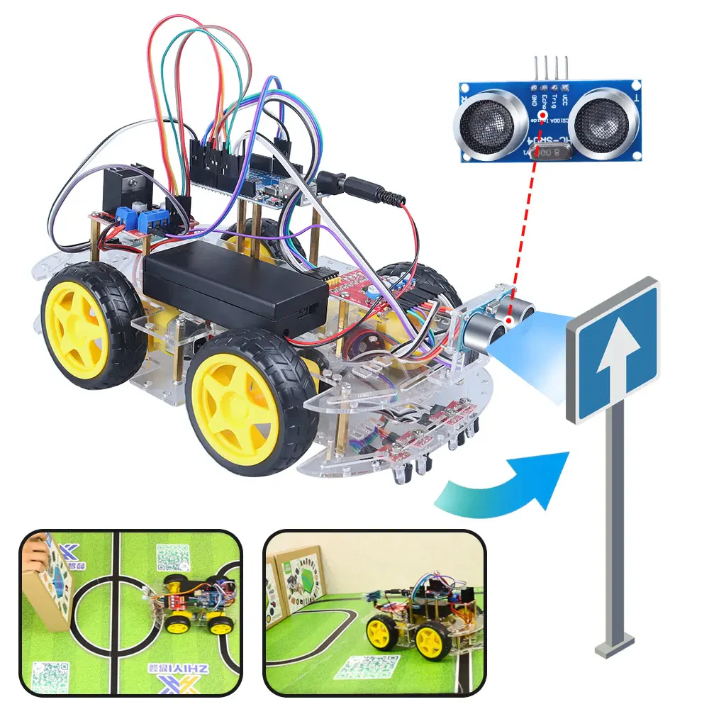 R3 Robot Kitleri – Uzaktan Kontrol Robotik Araba Eğitim STEM Oyuncağı ve Elektronik Kiti KZY-5076