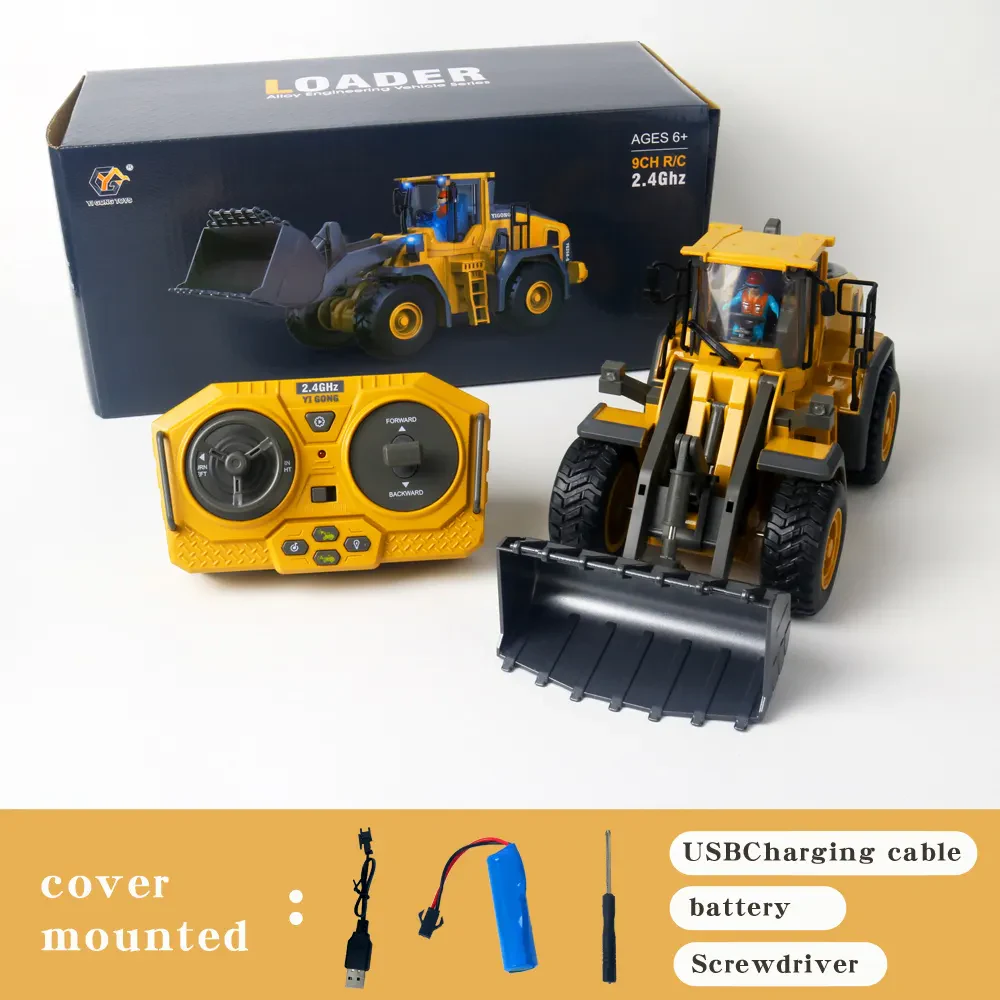 RC 43 Ekskavatör/Buldozer 1/20 2.4GHz 11 Kanal RC İnşaat Kamyonu, Işık ve Müzik Özellikli