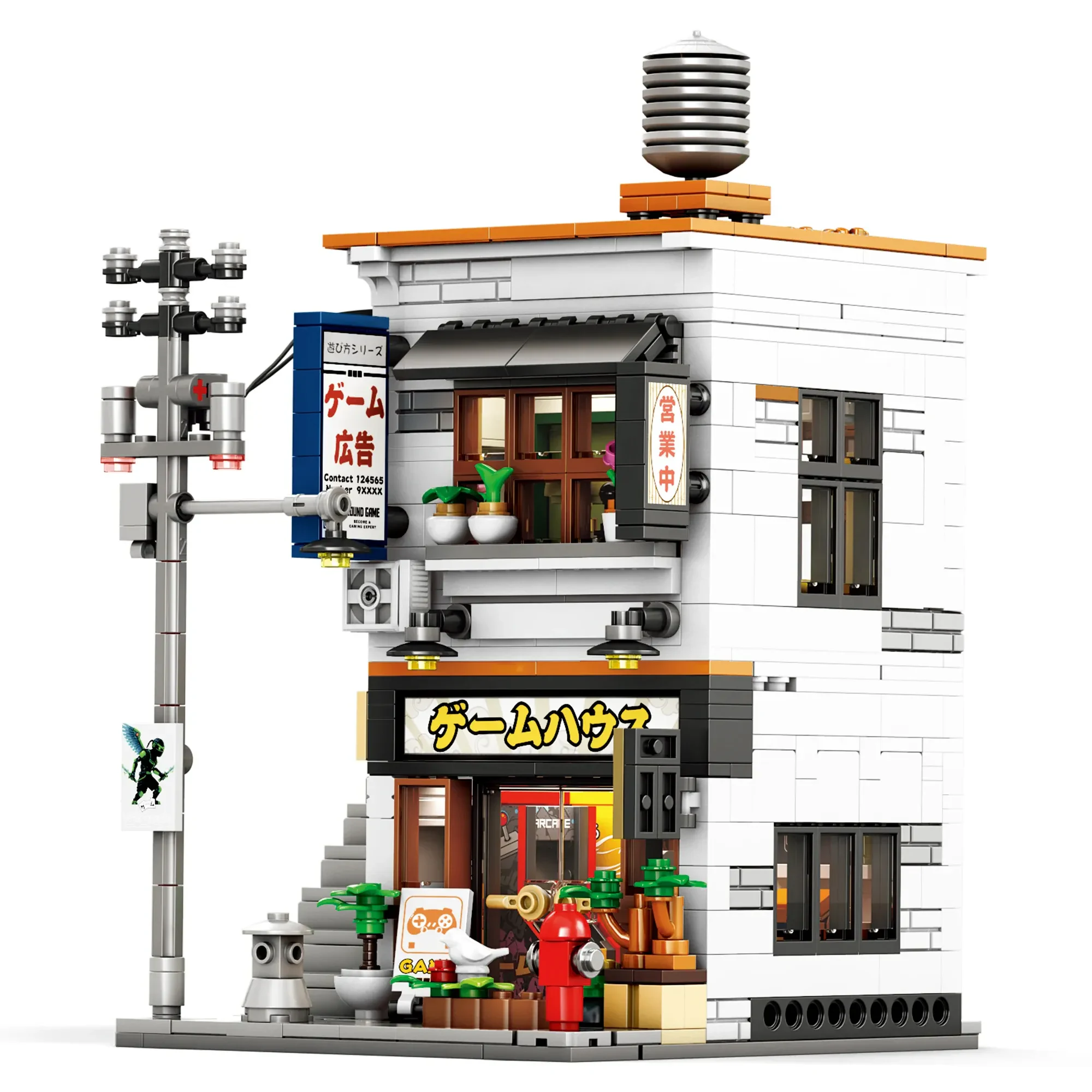 Reobrix 66503 984 Parça – Japon Sokak Arcade Dükkanı (Game Store House)