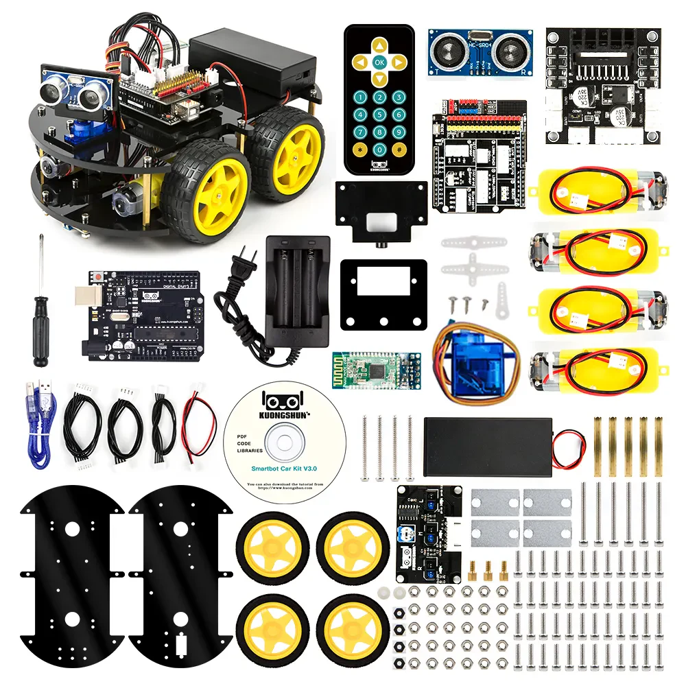 Robot4WD 4WD Robot Araba – Arduino İçin Eğitim Robotik Kiti