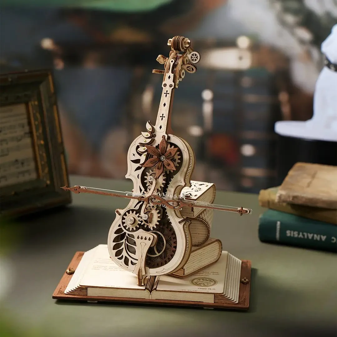 Rokr Magic Cello – Kendin Yap 199 Parça Ahşap Müzik Kutusu – Amk63