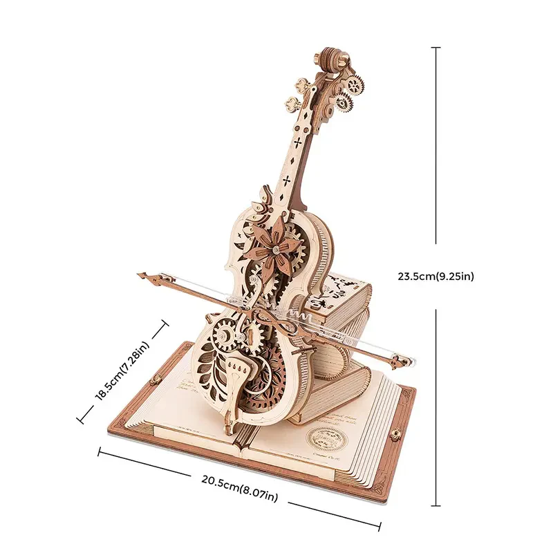 Rokr Magic Cello – Kendin Yap 199 Parça Ahşap Müzik Kutusu – Amk63