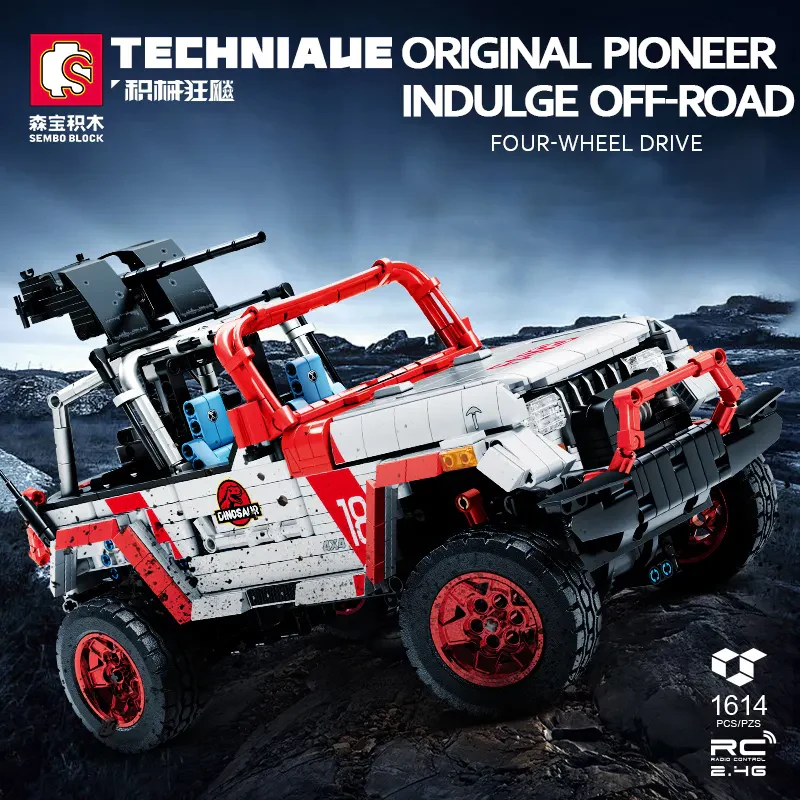 Sembo Block 701038 – 1614 Parça Şehir Modeli Kamp Traileri ve Komet Araba Yapım Seti