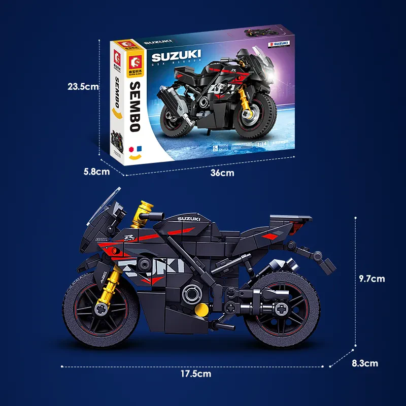 Sembo Block 705030 326 Parça Suzuki GSXR1000R Motosiklet Model Yapım Seti