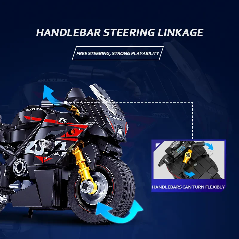 Sembo Block 705030 326 Parça Suzuki GSXR1000R Motosiklet Model Yapım Seti