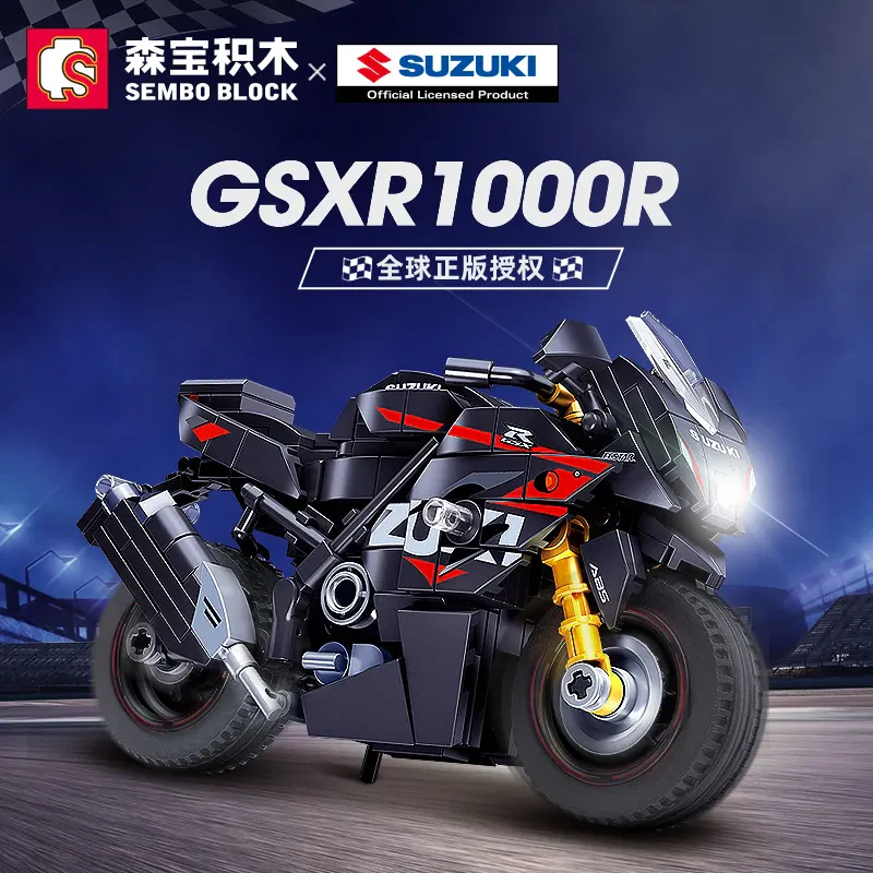 Sembo Block 705030 326 Parça Suzuki GSXR1000R Motosiklet Model Yapım Seti