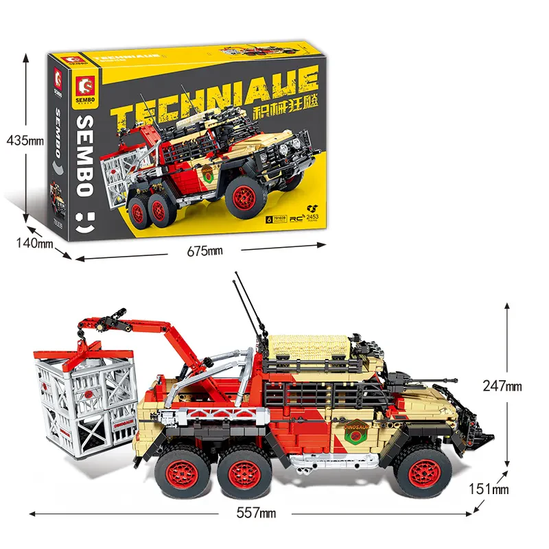 Sembo No. 701039 – 2453 Parça Uzaktan Kumandalı Elektrikli Araba Modeli Yapım Seti (Eğitim Amaçlı DIY)