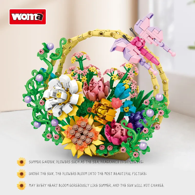 Woma C0288 Yeni Çiçek Sepeti Yapı Bloğu Seti