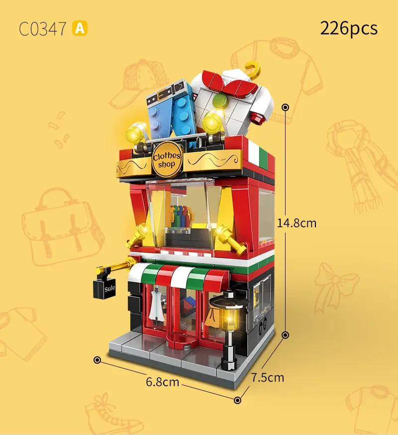 WOMA C0347 Mağaza Dükkanı Model Yapı Blokları