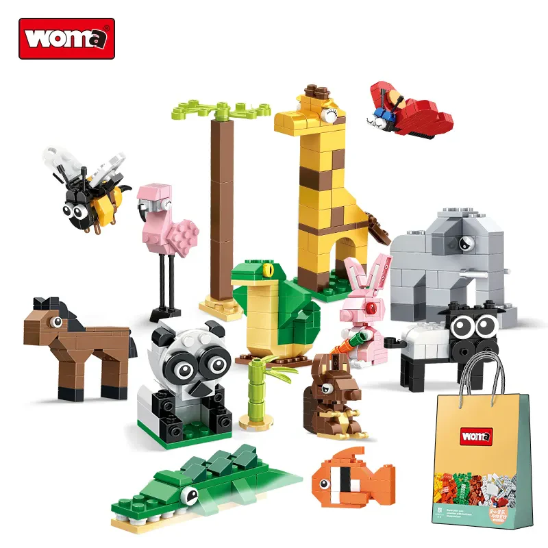 WOMA C0378 – Eğitici Hayvan Arı ve İnek 3D Model Yapı Blokları Seti