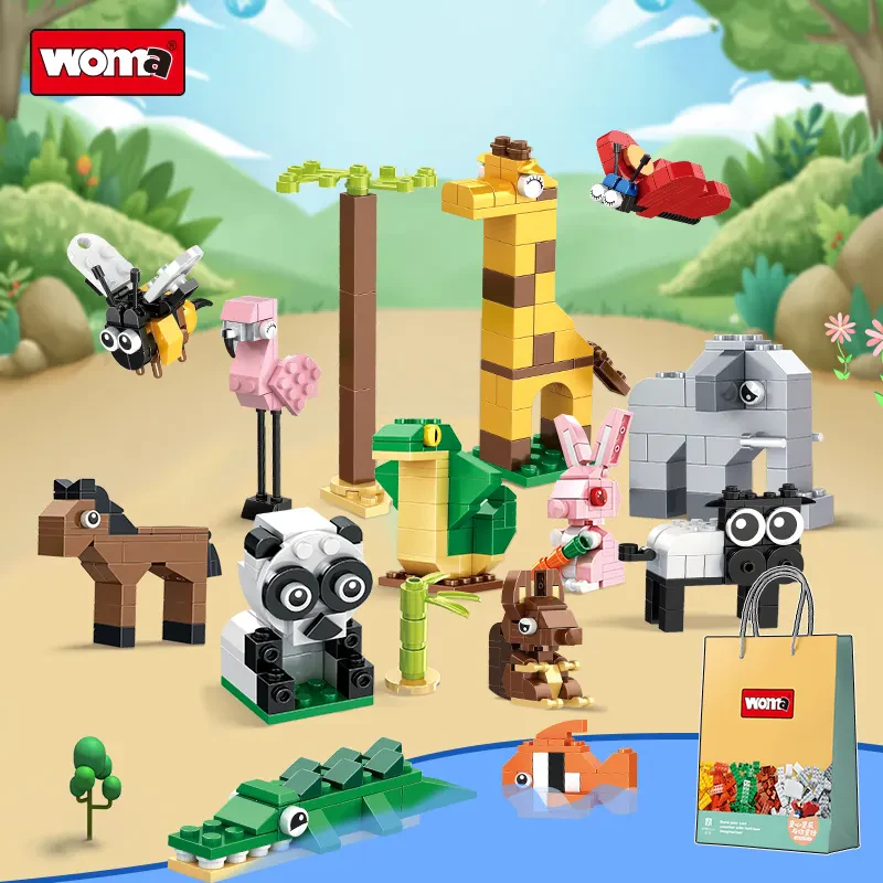 WOMA C0378 – Eğitici Hayvan Arı ve İnek 3D Model Yapı Blokları Seti