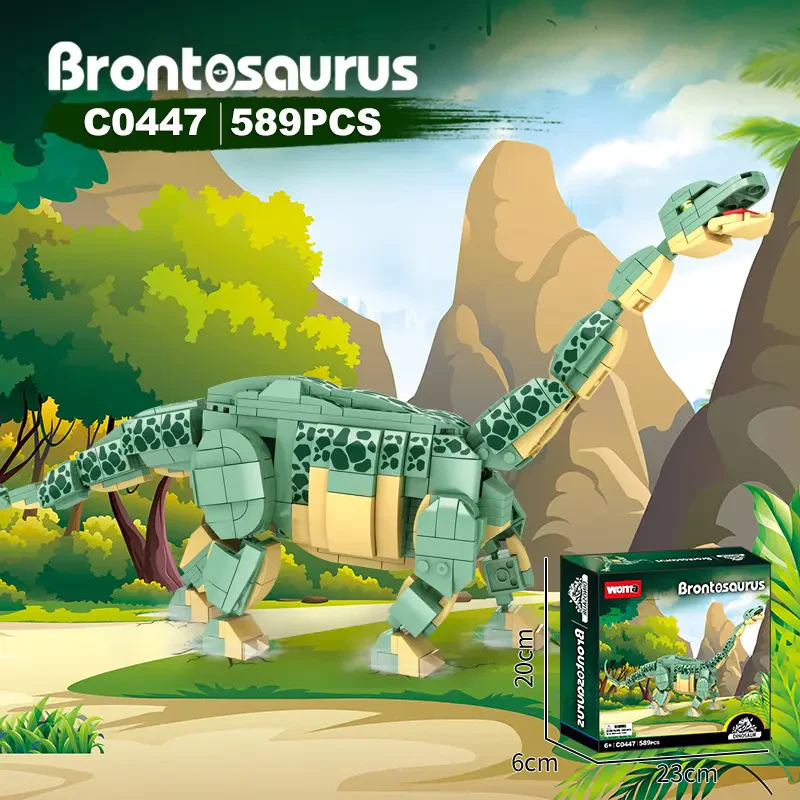 Woma C0447 589 Parça Brontosaurus Dinazor Model Yapım Seti