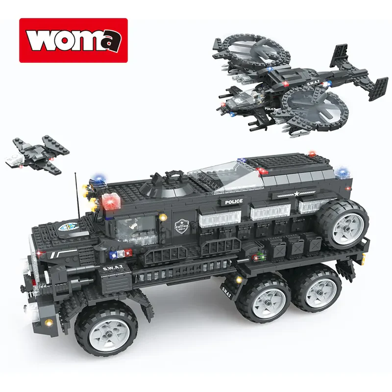 WOMA C0558 Özel Yapım 2393 Parça SWAT Takımı Polis Kamyonu