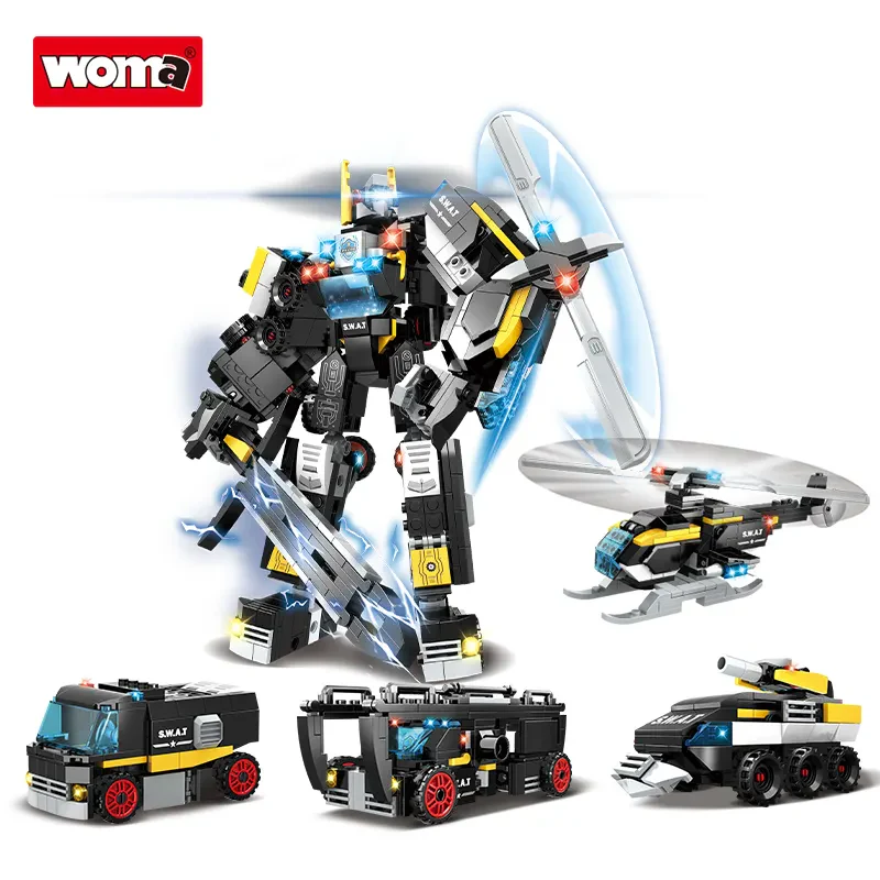 WOMA C5005 SWAT Helikopter ve Zırhlı Araç Yapı Bloğu Seti