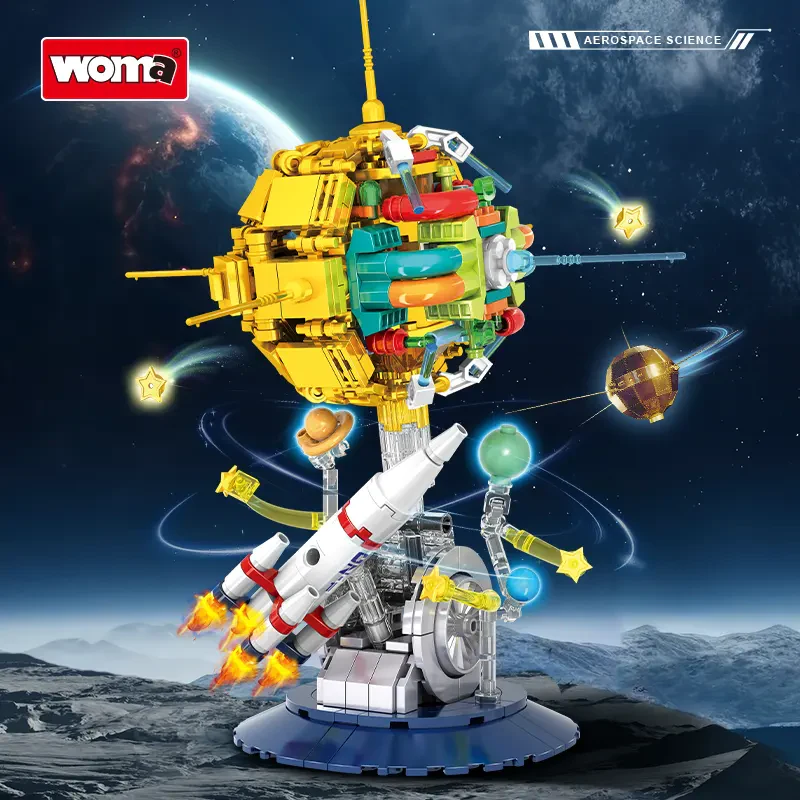 WOMA OYUNCAKLAR 2024 Yeni C0800 Modeli – Uydu Shuttle Eğitici Yapı Blokları Seti