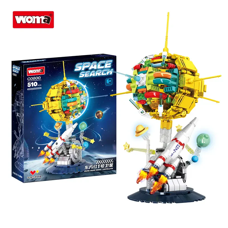 WOMA OYUNCAKLAR 2024 Yeni C0800 Modeli – Uydu Shuttle Eğitici Yapı Blokları Seti