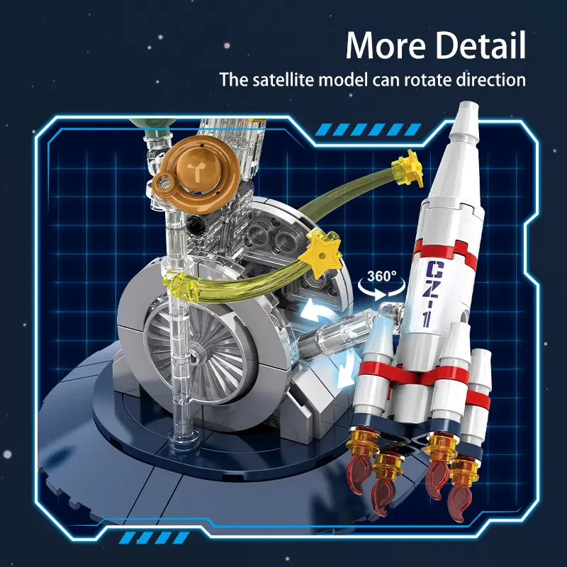WOMA OYUNCAKLAR 2024 Yeni C0800 Modeli – Uydu Shuttle Eğitici Yapı Blokları Seti