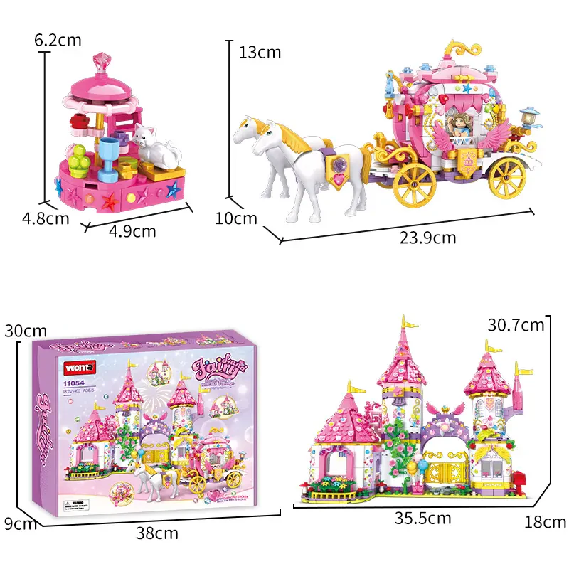 WOMA TOY 11054 – Prenses ve Prens Masal Kalesi Yapı Blok Seti