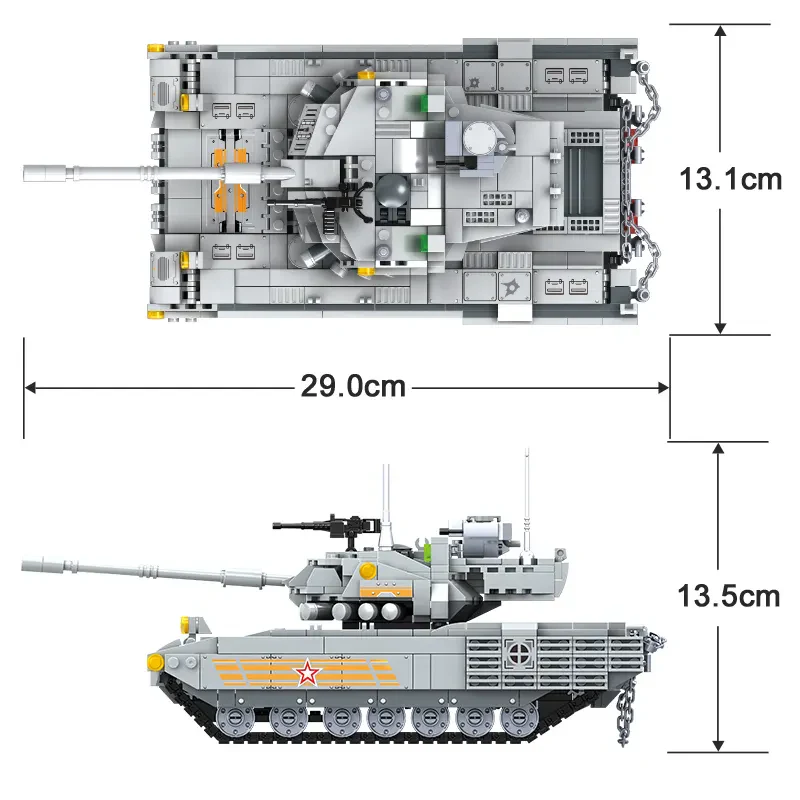 WOMA TOY C0124 II. Dünya Savaşı Askeri Tank Modeli Yapı Blokları Seti