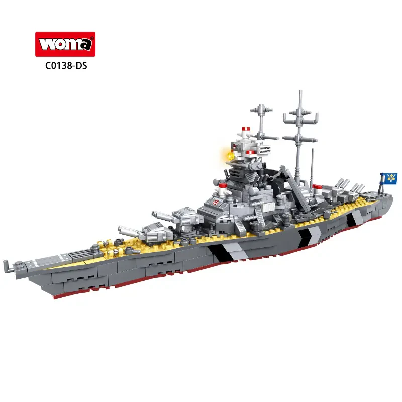 WOMA TOY C0138 Askeri Savaş Filosu Gemisi Seti – Eğitici DIY Yapı Blokları