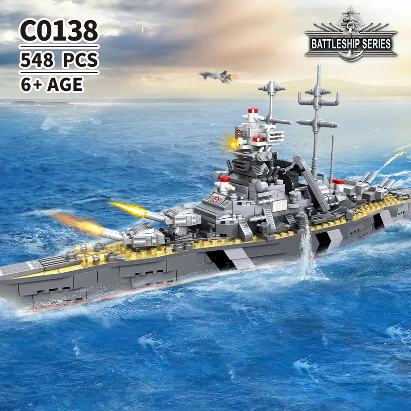 WOMA TOY C0138 Askeri Savaş Filosu Gemisi Seti – Eğitici DIY Yapı Blokları