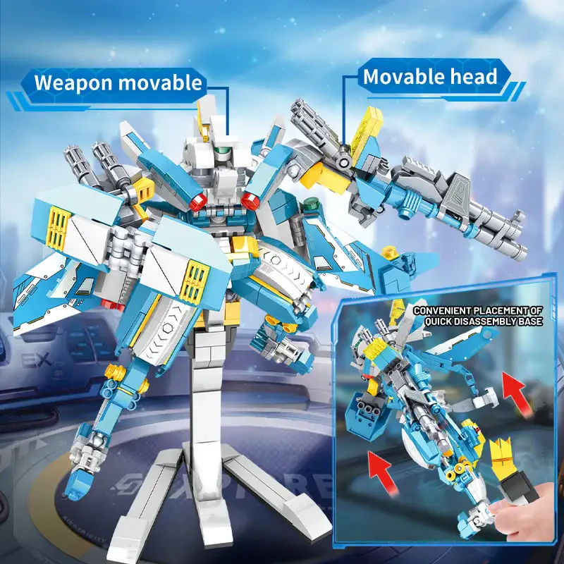 WOMA TOY C0407 549 Parça Dönüştürülebilir Mecha İnşaat Seti