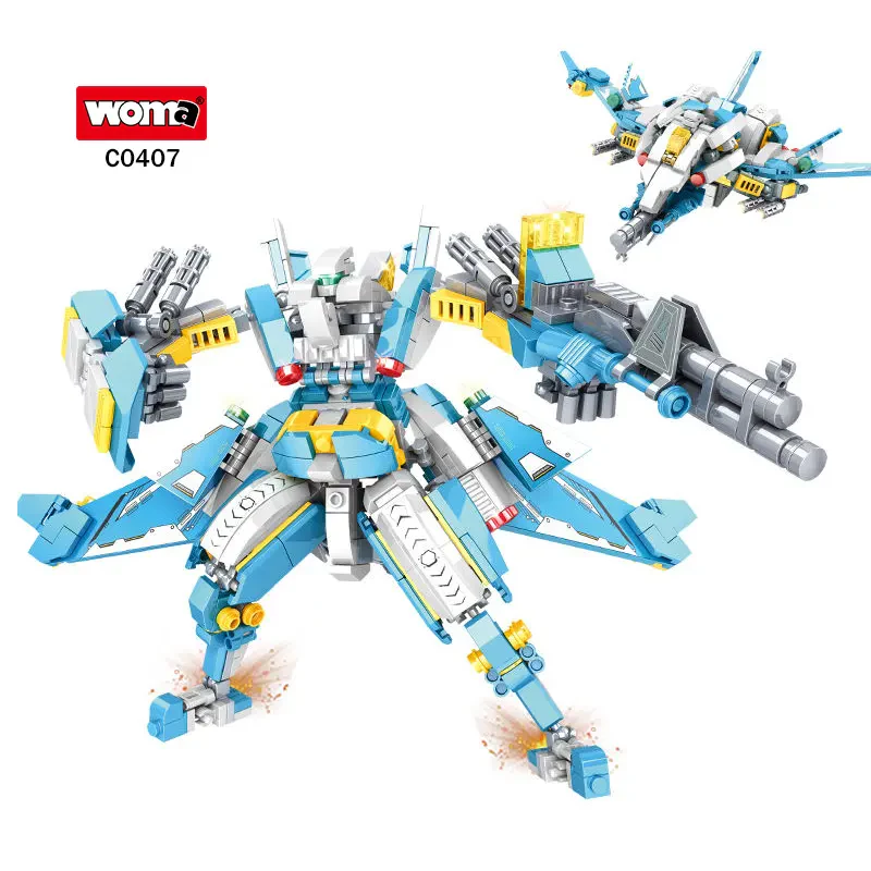 WOMA TOY C0407 549 Parça Dönüştürülebilir Mecha İnşaat Seti