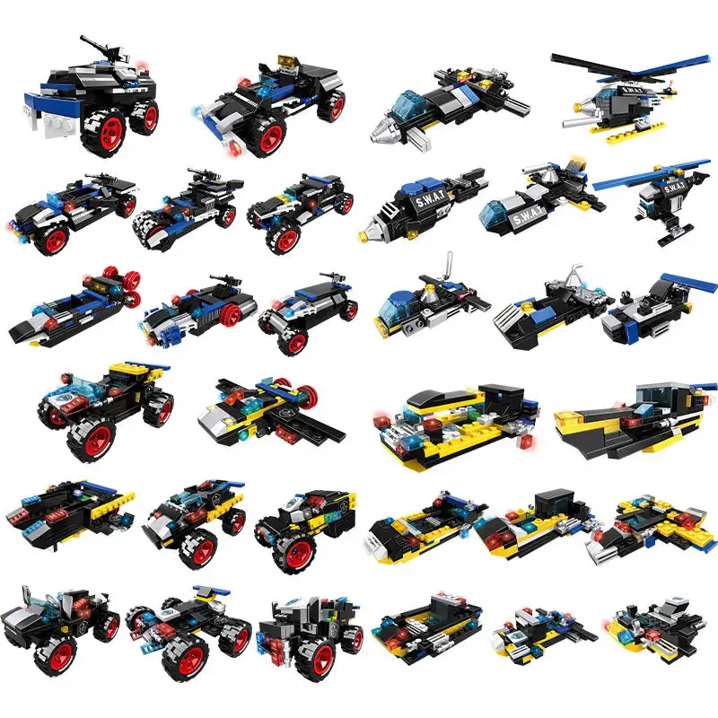 WOMA TOY C0592 – 32 in 1 SWAT Özel Polis Zırhlı Araç Yapı Blok Seti