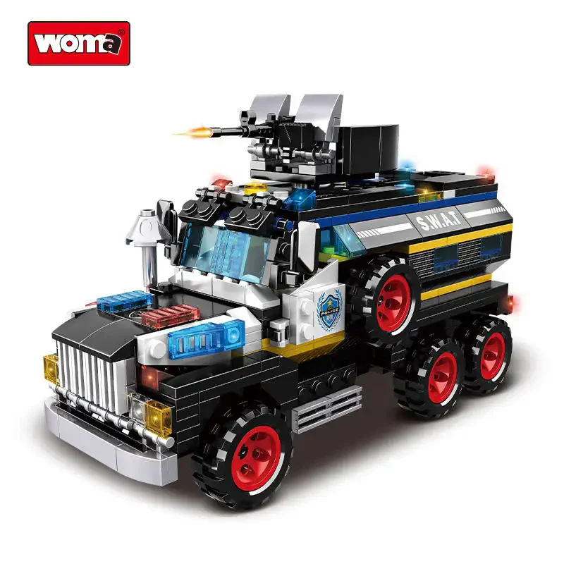 WOMA TOY C0592 – 32 in 1 SWAT Özel Polis Zırhlı Araç Yapı Blok Seti