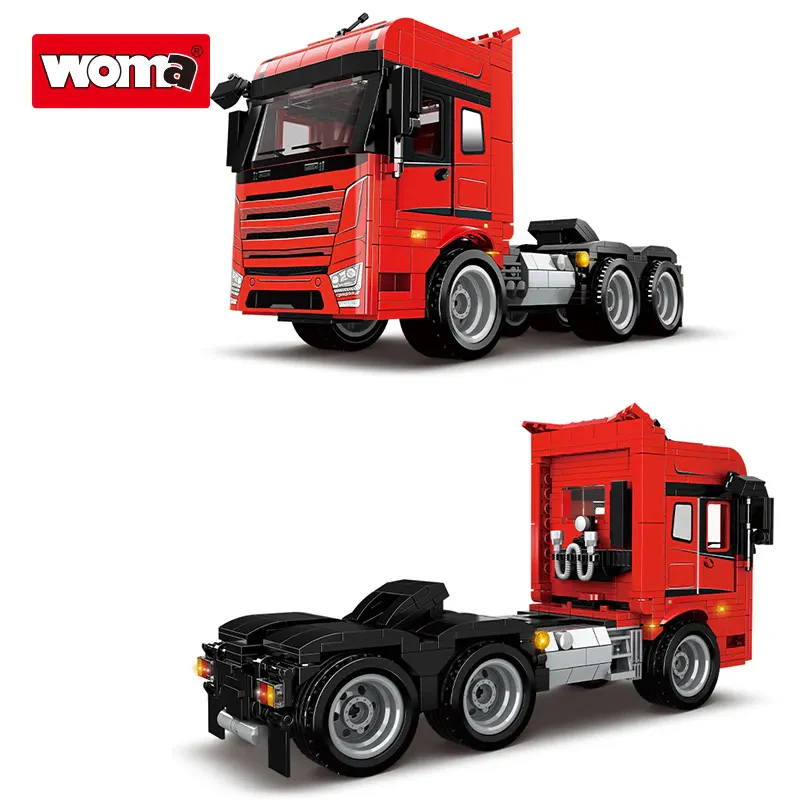 WOMA TOY C0625 Kamyon Yarı Römorku Plastik Yapı Blokları Seti