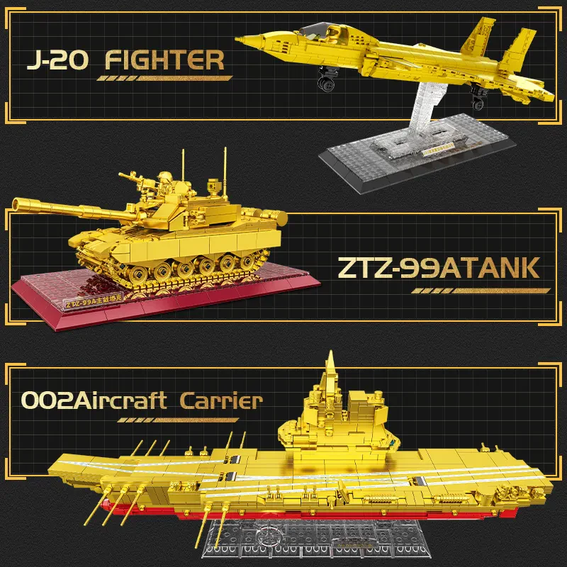 Woma Toy C0636 Altın Zırh ZTZ-99A Tank Plastik Yapı Seti