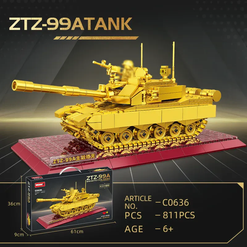 Woma Toy C0636 Altın Zırh ZTZ-99A Tank Plastik Yapı Seti