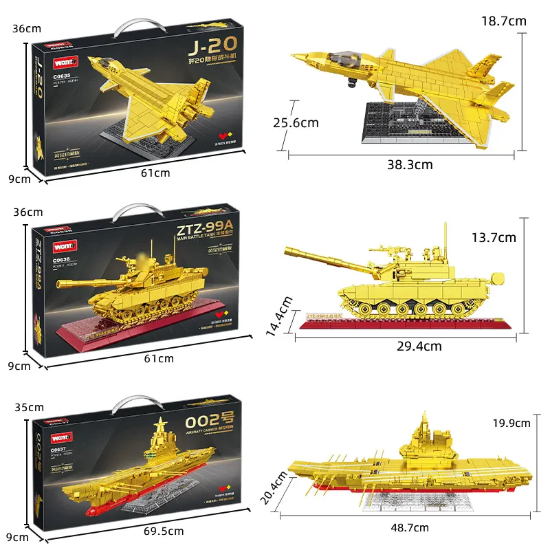 Woma Toy C0636 Altın Zırh ZTZ-99A Tank Plastik Yapı Seti