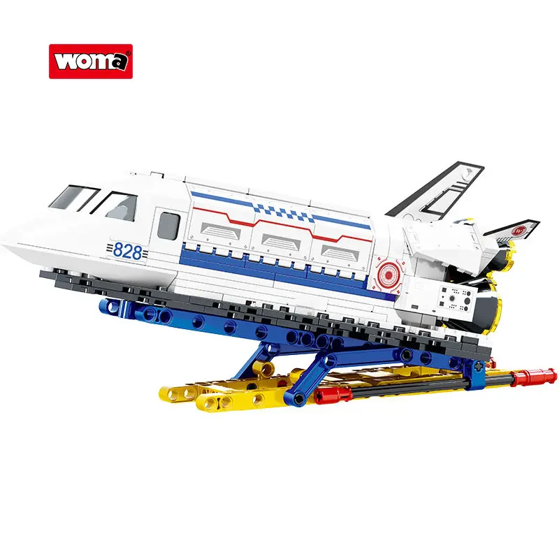 WOMA TOY C0828 Çocuklar İçin Uzay Mekiği Keşif Yıldız Yapı Bloğu Seti