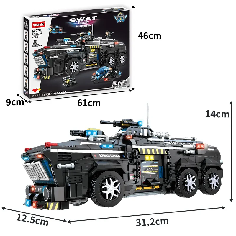 WOMA TOY C5020 SWAT Taşıyıcı Yükleyici Araba Blok Seti